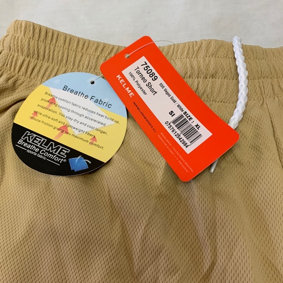 💐💐💐. NWT KELME MENS SOCCER ATHLETIC SHORTS SIZE XL   💐💐💐 - Picture 5 of 8